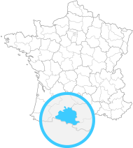 Carte de France avec l'Ariège
